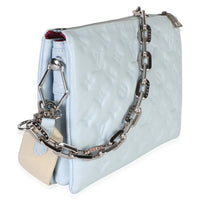 Louis Vuitton Light Blue Monogram Embossed Lambskin Coussin PM Handbag 3