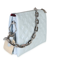 Louis Vuitton Light Blue Monogram Embossed Lambskin Coussin PM Handbag 3