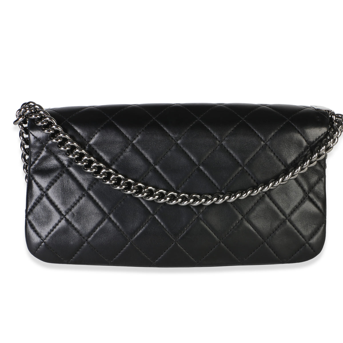 Chanel Black Quilted Lambskin Boy Accordion Flap Bag Handbag 5