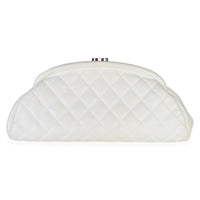 Chanel White Quilted Caviar Timeless Clutch Handbag 4