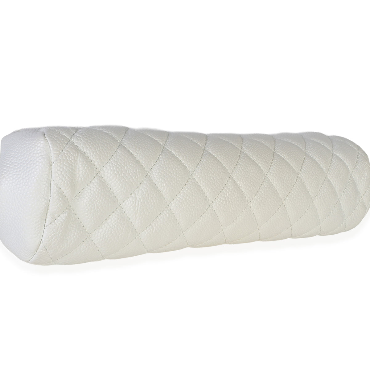 Chanel White Quilted Caviar Timeless Clutch Handbag 7