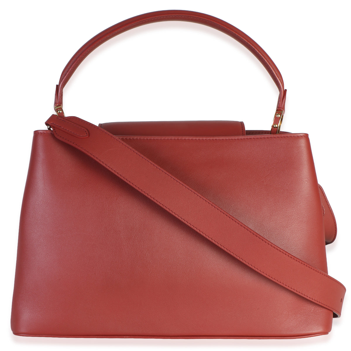 Louis Vuitton Rust Smooth Grained Calfskin Capucines GM Souple Handbag 4