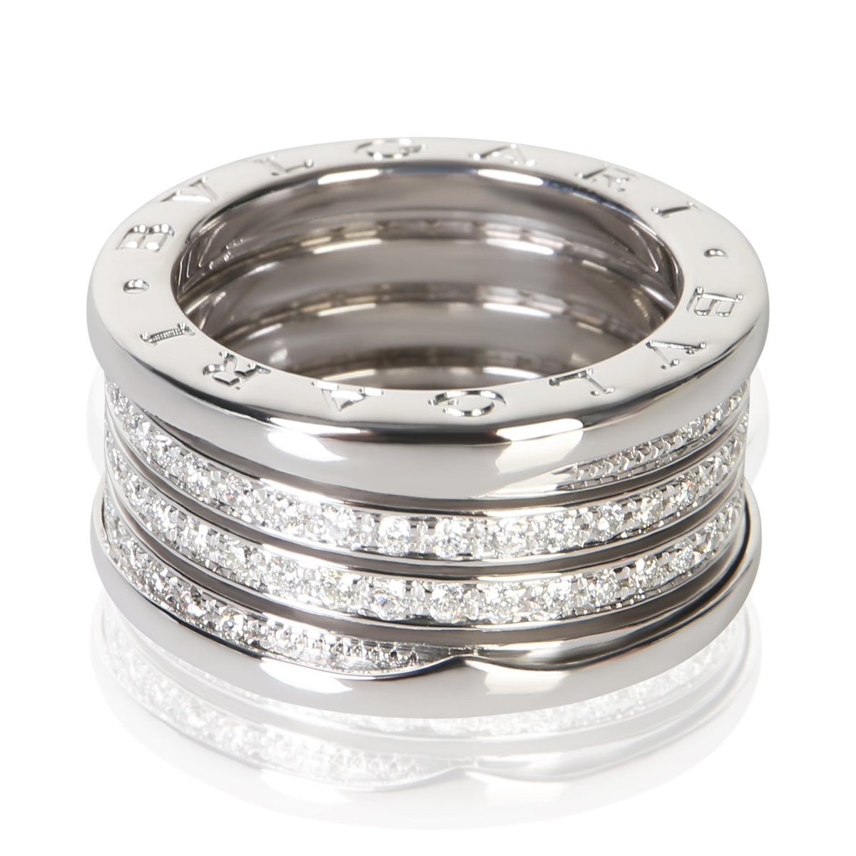 BVLGARI White Gold Diamond B.zero1 Ring fv