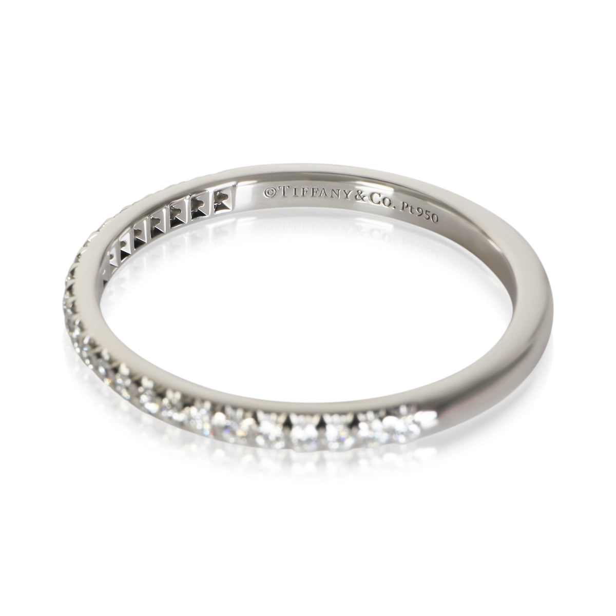 Tiffany & Co. Platinum Diamond Soleste Half Eternity Band 6