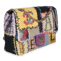 Chanel Multicolor Denim Tweed Patchwork Jumbo Single Flap Bag Handbag 3