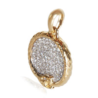 David Yurman Yellow Gold Diamond Oruboros Snake Amulet Pendant 2