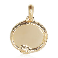David Yurman Yellow Gold Diamond Oruboros Snake Amulet Pendant 3