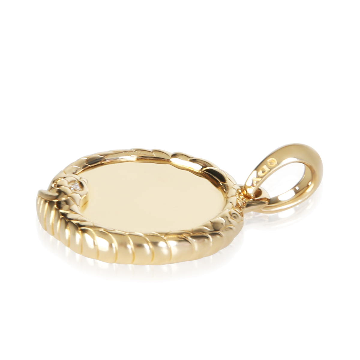 David Yurman Yellow Gold Diamond Oruboros Snake Amulet Pendant 5