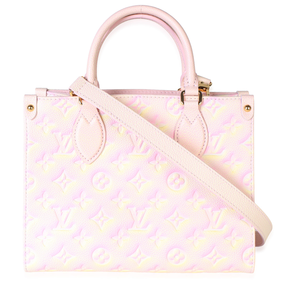 Louis Vuitton Pink Monogram Empreinte Summer Stardust Onthego PM Handbag 4