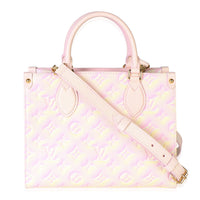 Louis Vuitton Pink Monogram Empreinte Summer Stardust Onthego PM Handbag fv