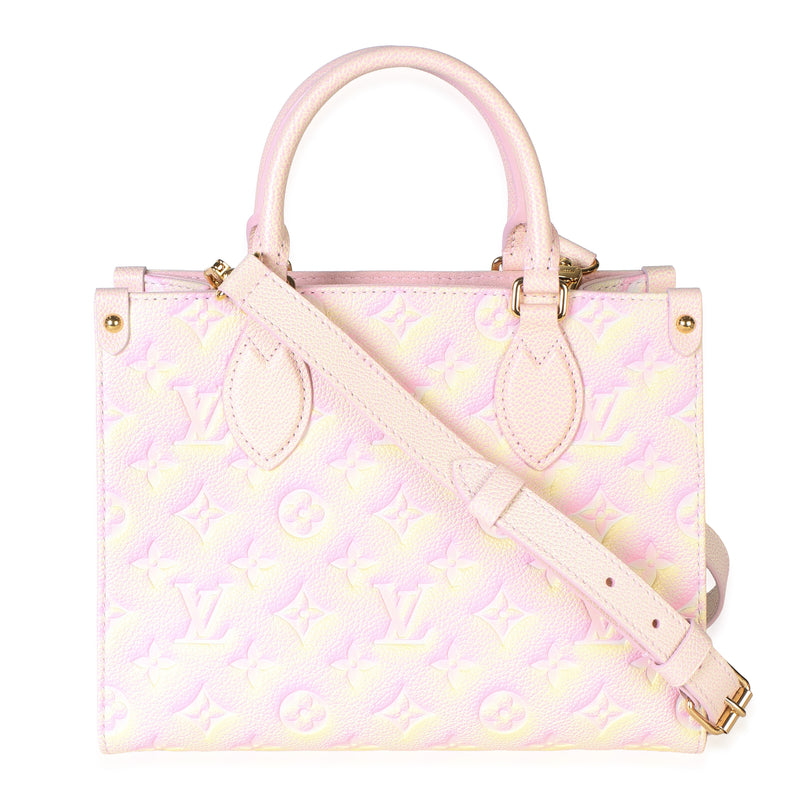 Louis Vuitton Pink Monogram Empreinte Summer Stardust Onthego PM Handbag fv