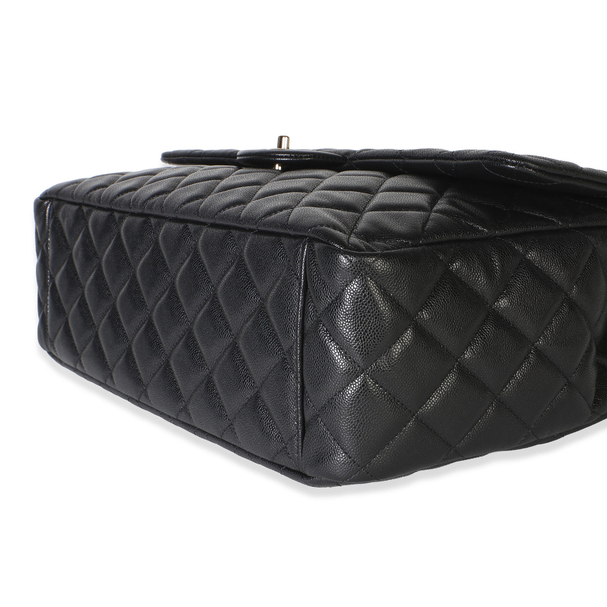 Chanel 24C Black Quilted Caviar Maxi XXL Travel Flap Bag Handbag 6