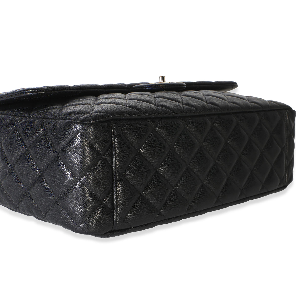 Chanel 24C Black Quilted Caviar Maxi XXL Travel Flap Bag Handbag 7