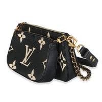 Louis Vuitton Black Beige Giant Monogram Empreinte Multi Pochette Accessoires Handbag 2