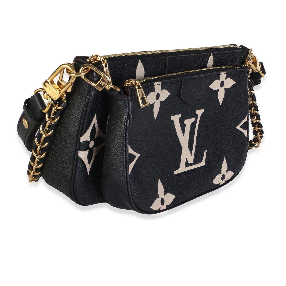 Louis Vuitton Black Beige Giant Monogram Empreinte Multi Pochette Accessoires Handbag 3