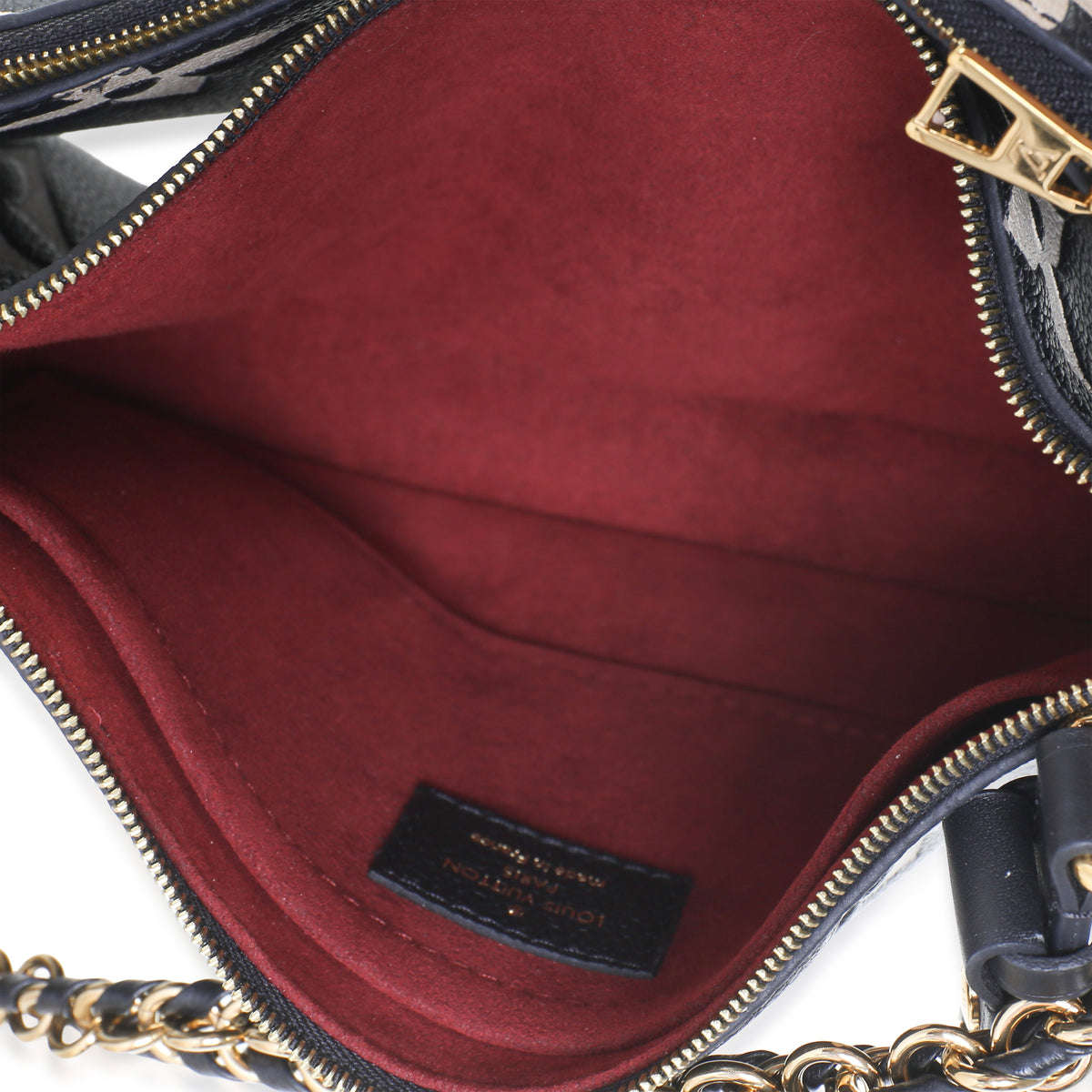 Louis Vuitton Black Beige Giant Monogram Empreinte Multi Pochette Accessoires Handbag 8