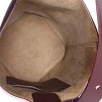 Loewe Dark Burgundy Calfskin Medium Pebble Bucket Bag Handbag 10