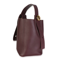 Loewe Dark Burgundy Calfskin Medium Pebble Bucket Bag Handbag 3