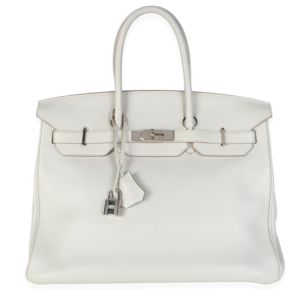 Hermès Gris Perle Togo Birkin 35 PHW Handbag fv