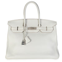 Hermès Gris Perle Togo Birkin 35 PHW Handbag fv