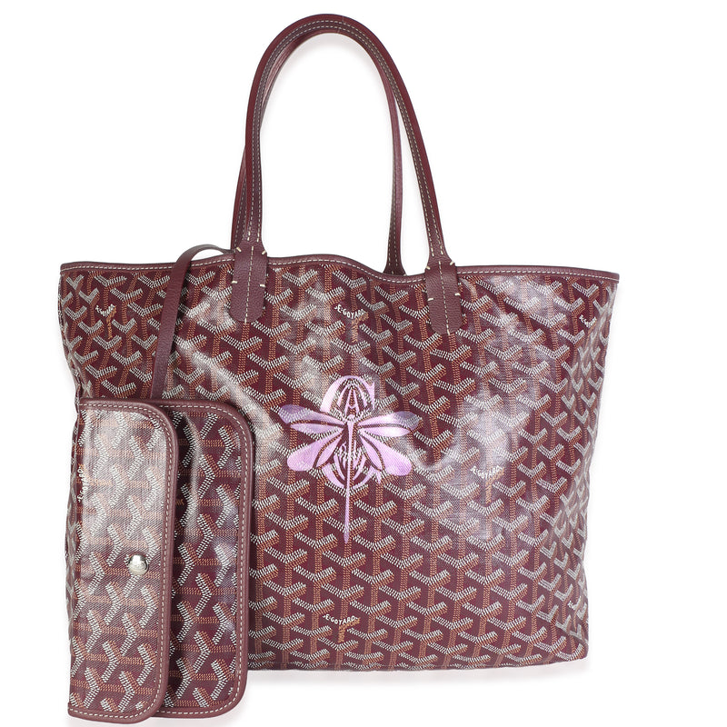 Goyard Burgundy ine Canvas Dragon Fly Saint Louis PM Handbag fv