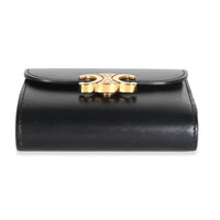 Celine Black Calfskin Small Compact Triomphe Flap Wallet Wallet 5