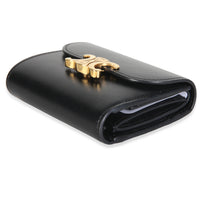 Celine Black Calfskin Small Compact Triomphe Flap Wallet Wallet 6