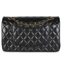 Chanel Black Quilted Lambskin Medium Classic Double Flap Bag Handbag 4