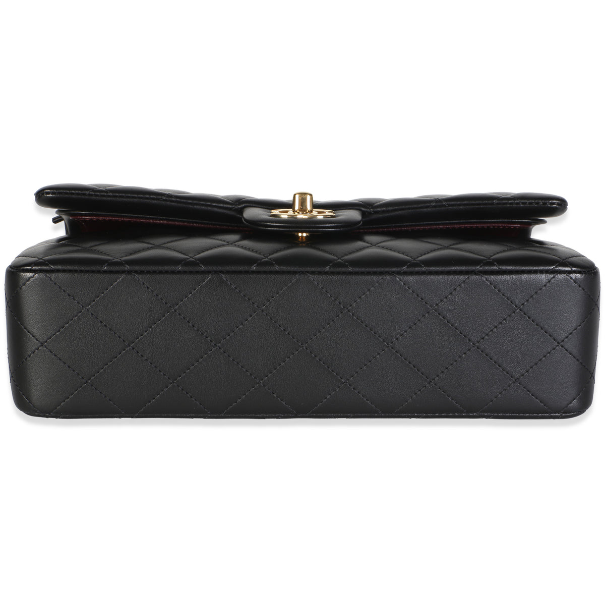 Chanel Black Quilted Lambskin Medium Classic Double Flap Bag Handbag 5