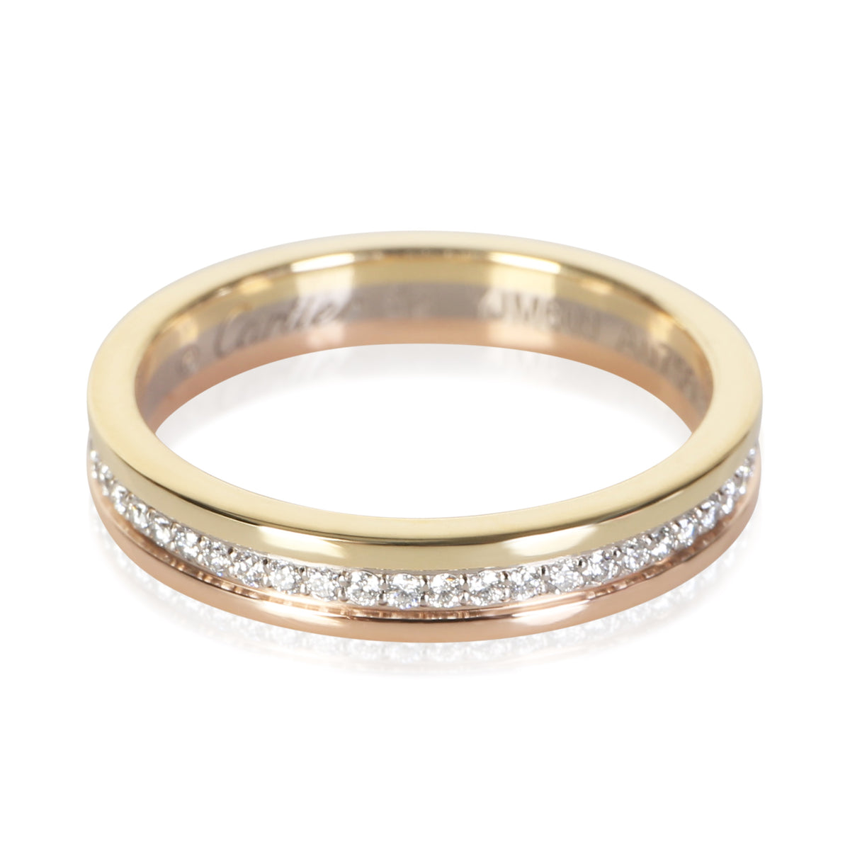 Cartier 3 Tone Gold Diamond Vendome Louis  Band fv