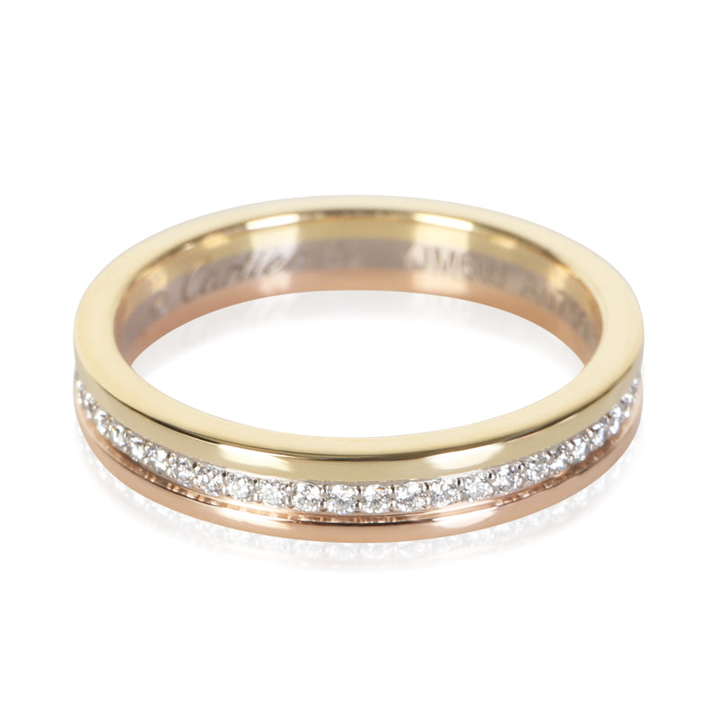 Cartier 3 Tone Gold Diamond Vendome Louis  Band fv
