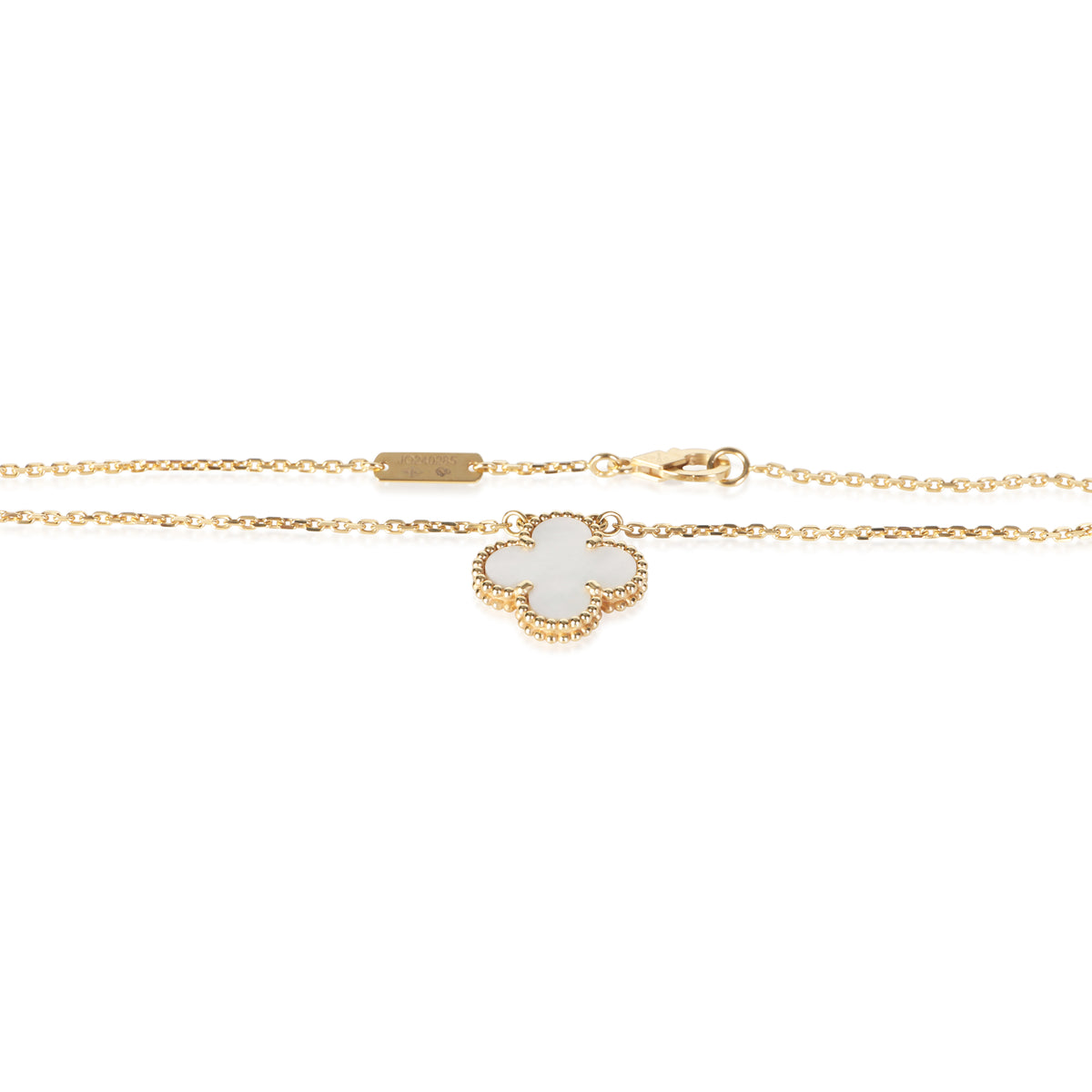 Van Cleef & Arpels Yellow Gold Mother Of Pearl Vintage Alhambra Pendant 2