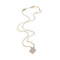 Van Cleef & Arpels Yellow Gold Mother Of Pearl Vintage Alhambra Pendant 4