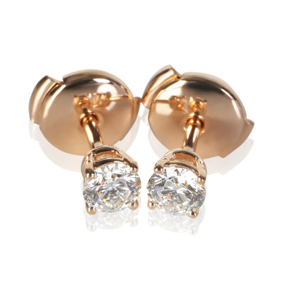 Tiffany & Co. Rose Gold Diamond Stud Earrings fv
