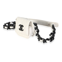 Chanel White Quilted Caviar My Everything Airpods Pro Holder Belt Bag Handbag 2