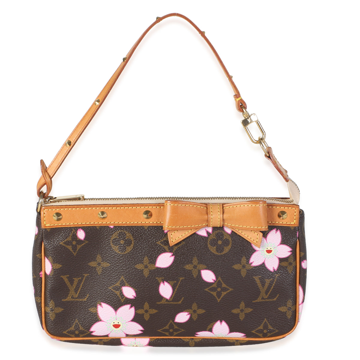 Louis Vuitton Monogram Canvas Cherry Blossom Pochette Accessories Handbag fv