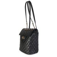 Chanel Black Quilted Calfskin Medium Urban Spirit Backpack Handbag 2