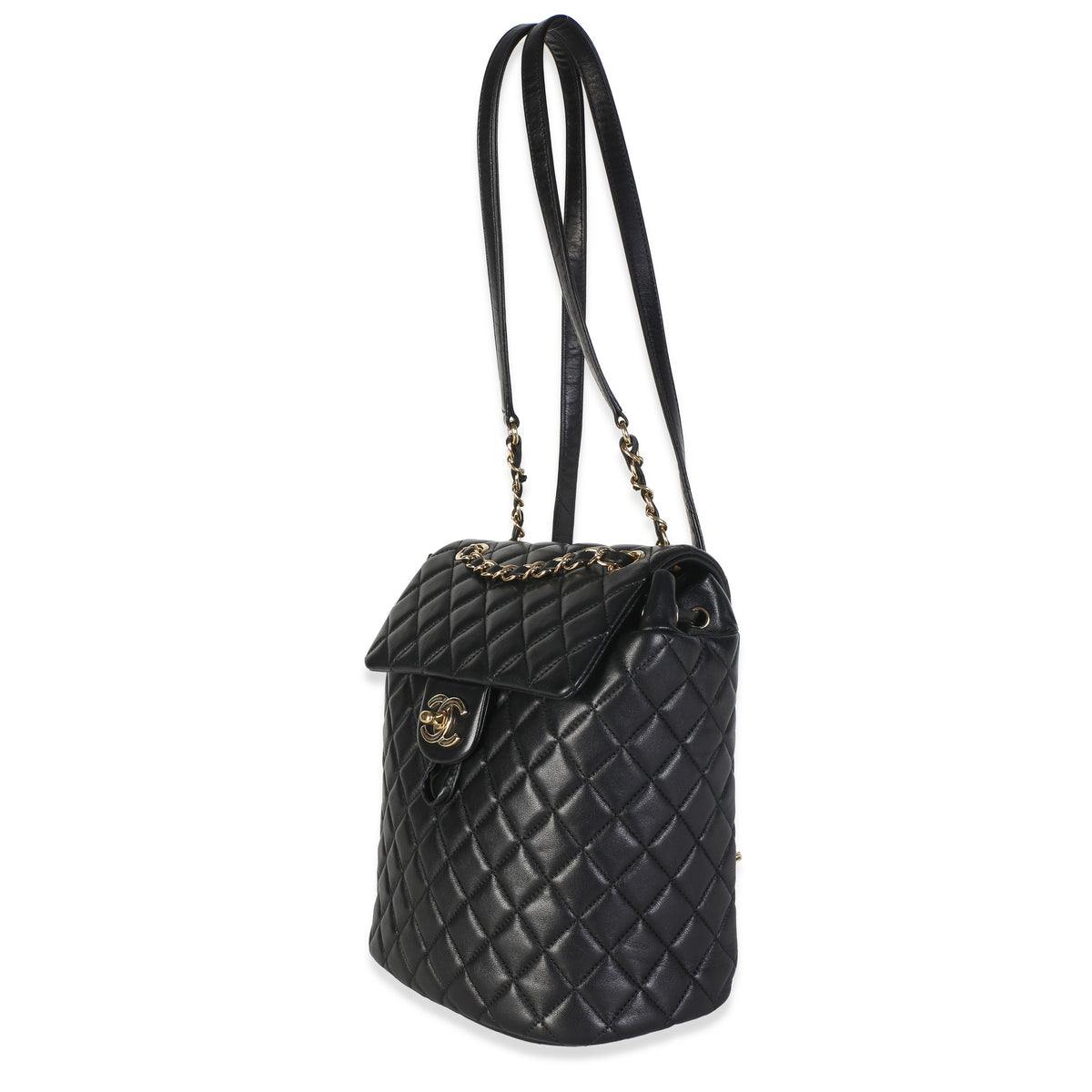 Chanel Black Quilted Calfskin Medium Urban Spirit Backpack Handbag 2