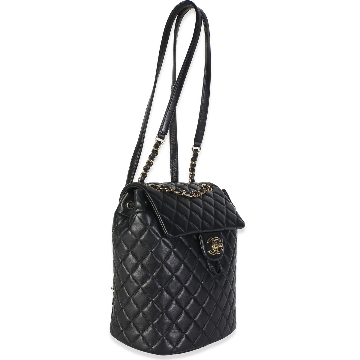 Chanel Black Quilted Calfskin Medium Urban Spirit Backpack Handbag 3