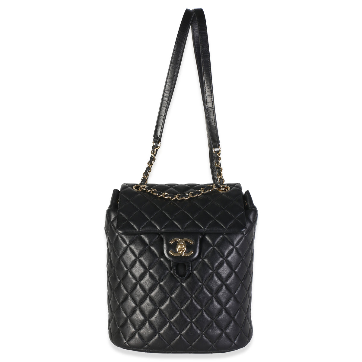 Chanel Black Quilted Calfskin Medium Urban Spirit Backpack Handbag fv