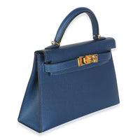 Hermès Deep Bleu Epsom Mini Kelly 20 GHW Handbag 3