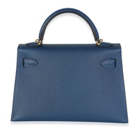 Hermès Deep Bleu Epsom Mini Kelly 20 GHW Handbag 4