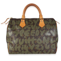Louis Vuitton x Stephen Sprouse Khaki Graffiti Speedy 30 Handbag fv