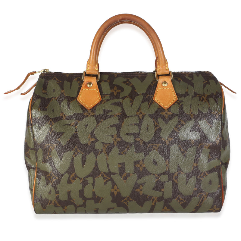 Louis Vuitton x Stephen Sprouse Khaki Graffiti Speedy 30 Handbag fv