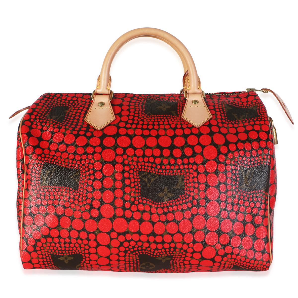Louis Vuitton x Yayoi Kusama Red Infinity Dots Monogram Canvas Speedy 30 Handbag fv