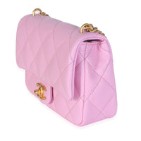 Chanel Pink Quilted Caviar Mini Sweetheart Crush Flap Bag Handbag 2