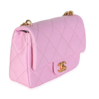 Chanel Pink Quilted Caviar Mini Sweetheart Crush Flap Bag Handbag 3