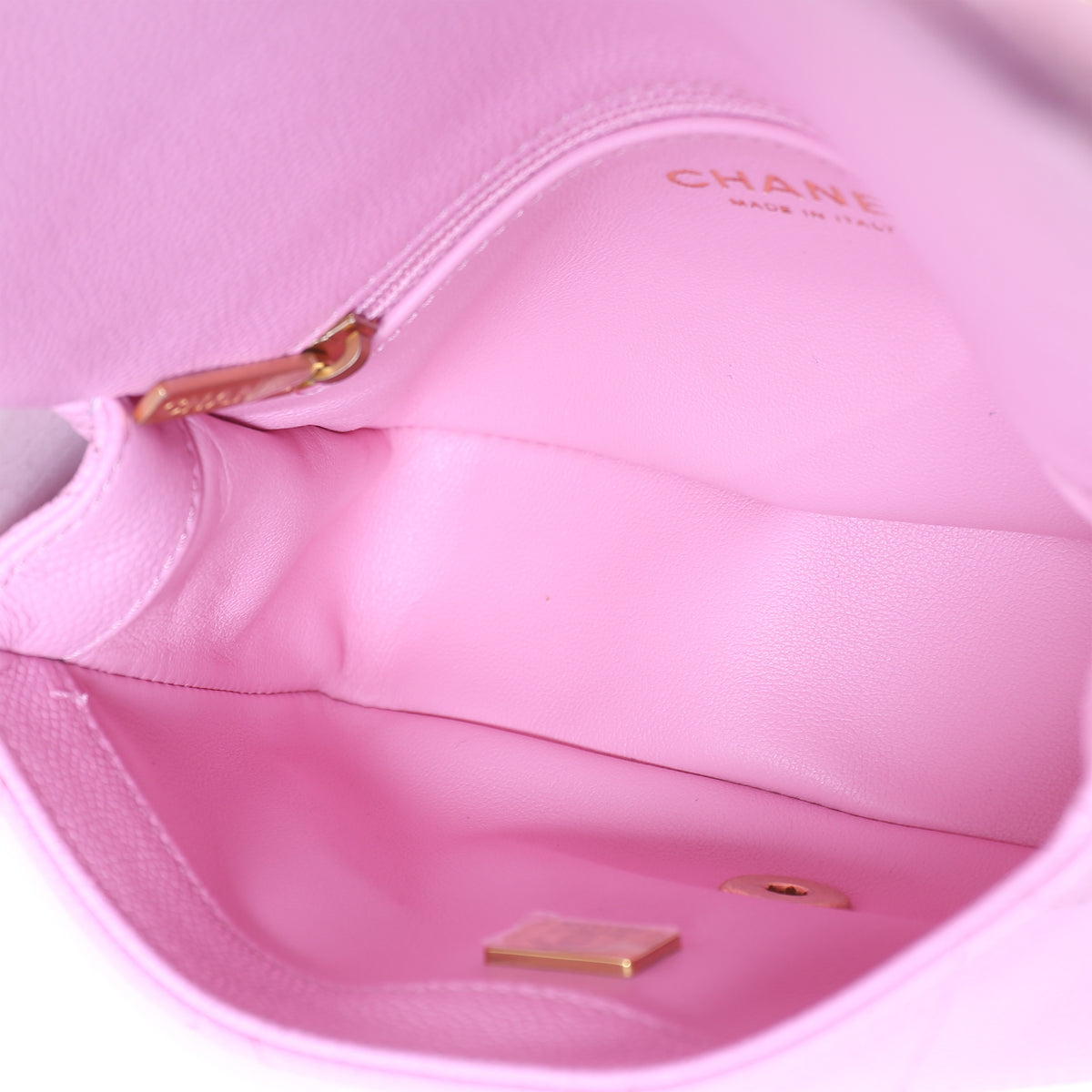 Chanel Pink Quilted Caviar Mini Sweetheart Crush Flap Bag Handbag 8