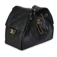 Chanel Black Quilted Caviar Small  25 Hobo Handbag 3