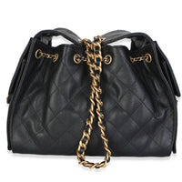 Chanel Black Quilted Caviar Small  25 Hobo Handbag 4